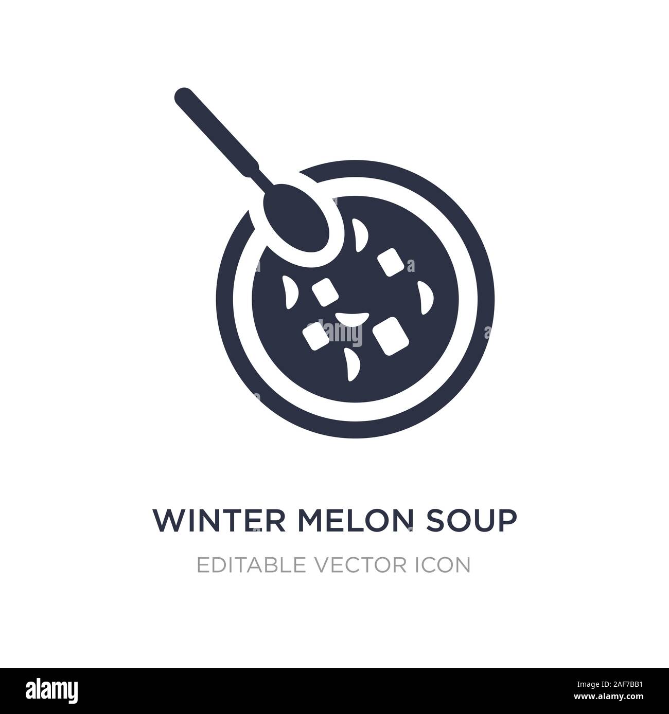 winter melon soup icon on white background. Simple element illustration from Food concept. winter melon soup icon symbol design. Stock Vector