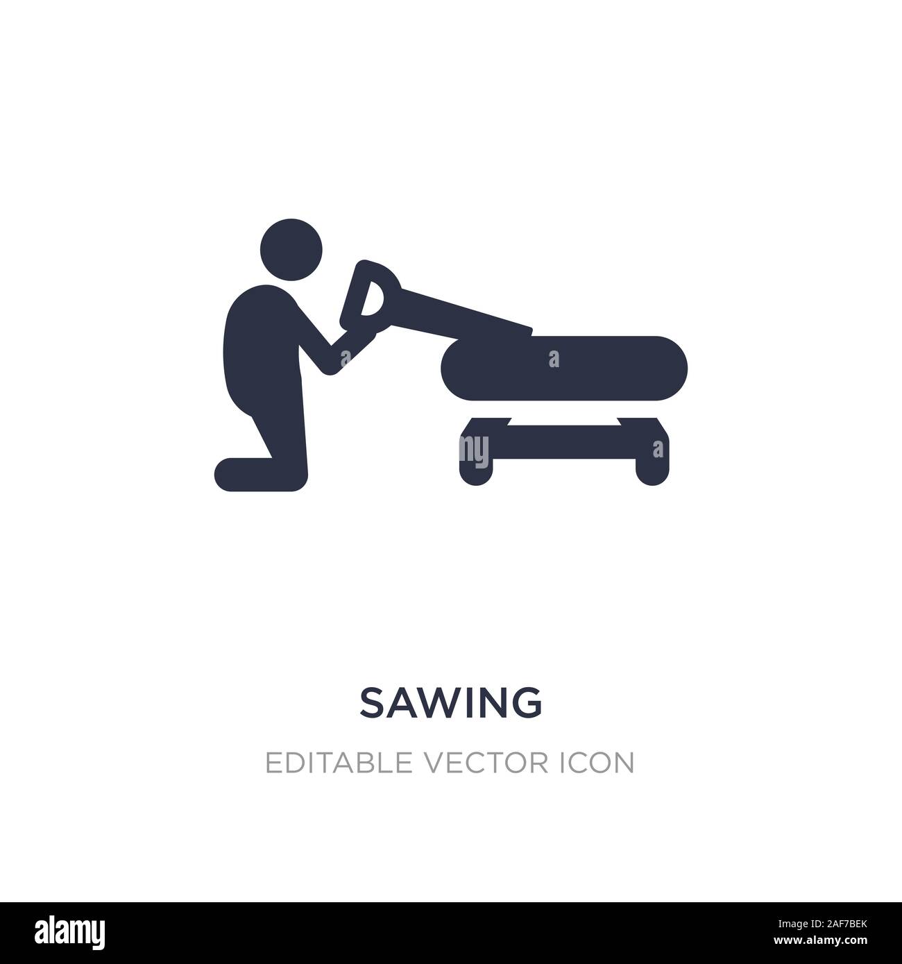sawing icon on white background. Simple element illustration from ...