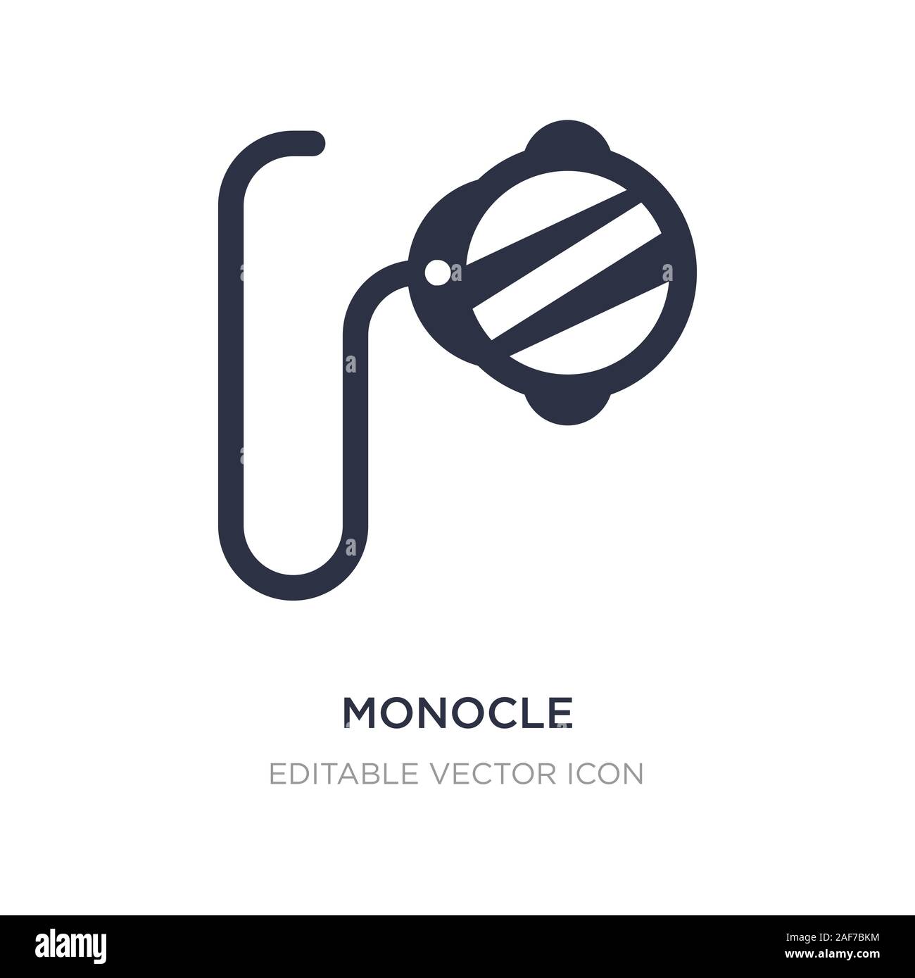 monocle icon on white background. Simple element illustration from Fashion concept. monocle icon symbol design. Stock Vector