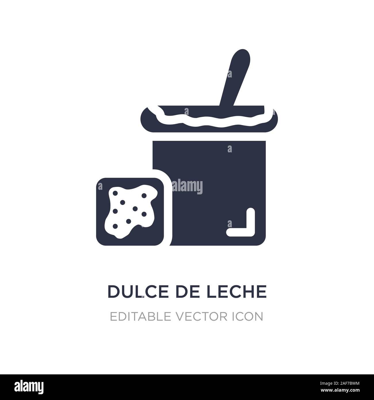 dulce de leche icon on white background. Simple element illustration from Food and restaurant concept. dulce de leche icon symbol design. Stock Vector