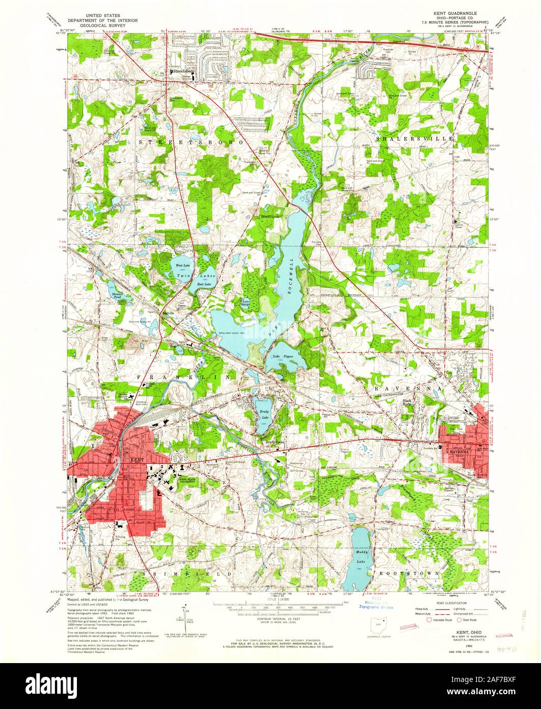 Map of kent ohio hires stock photography and images Alamy