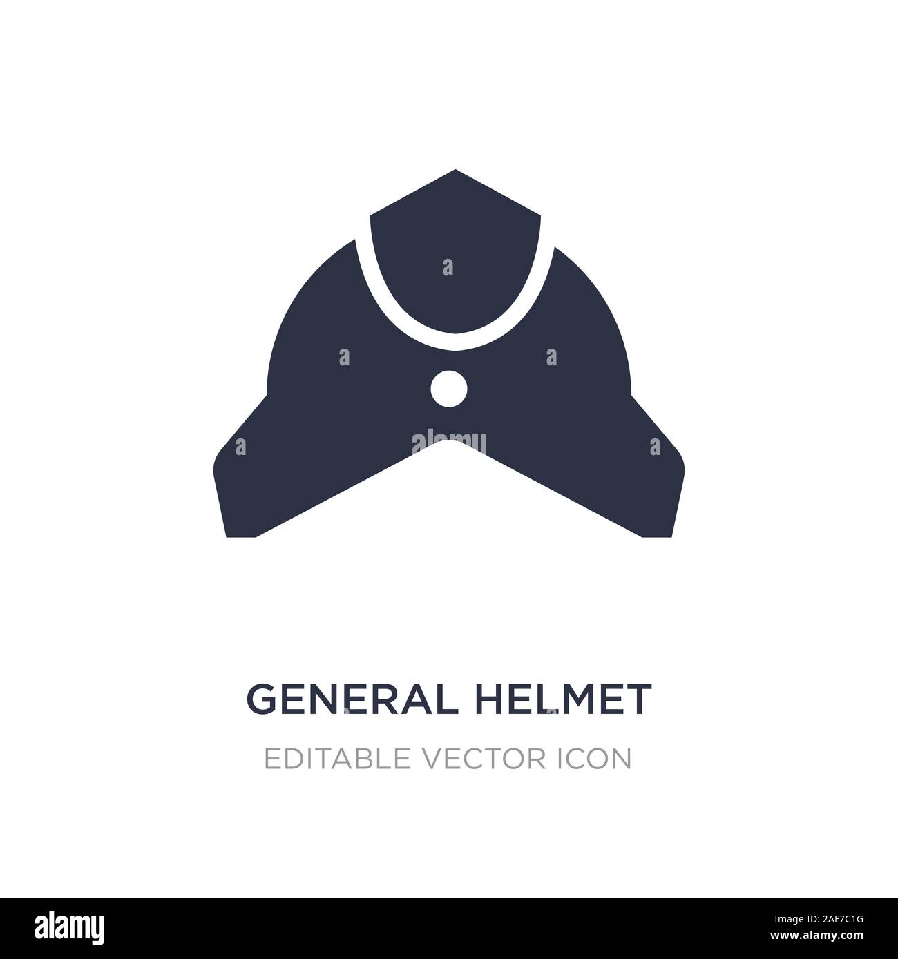 general helmet icon on white background. Simple element illustration