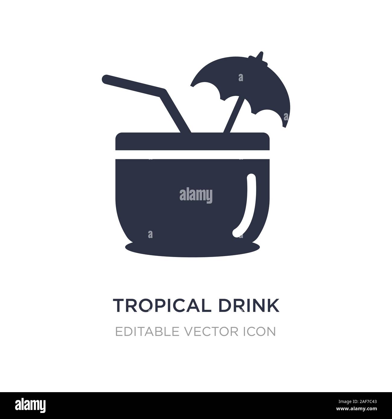 tropical drink icon on white background. Simple element illustration ...