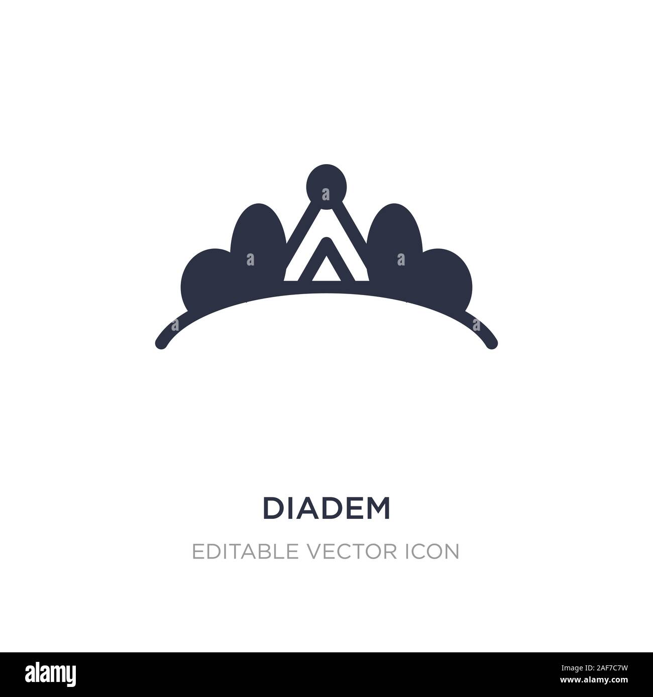 diadem icon on white background. Simple element illustration from Fashion concept. diadem icon symbol design. Stock Vector