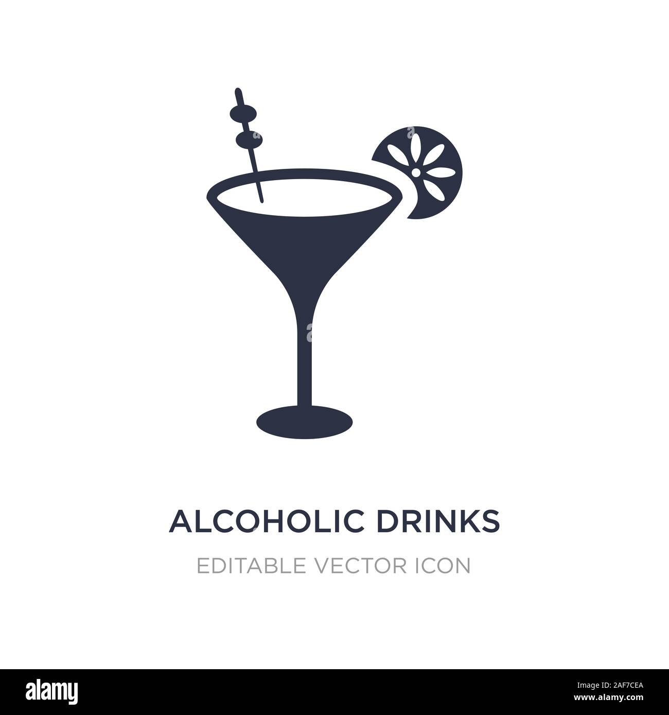 alcoholic drinks icon on white background. Simple element illustration ...