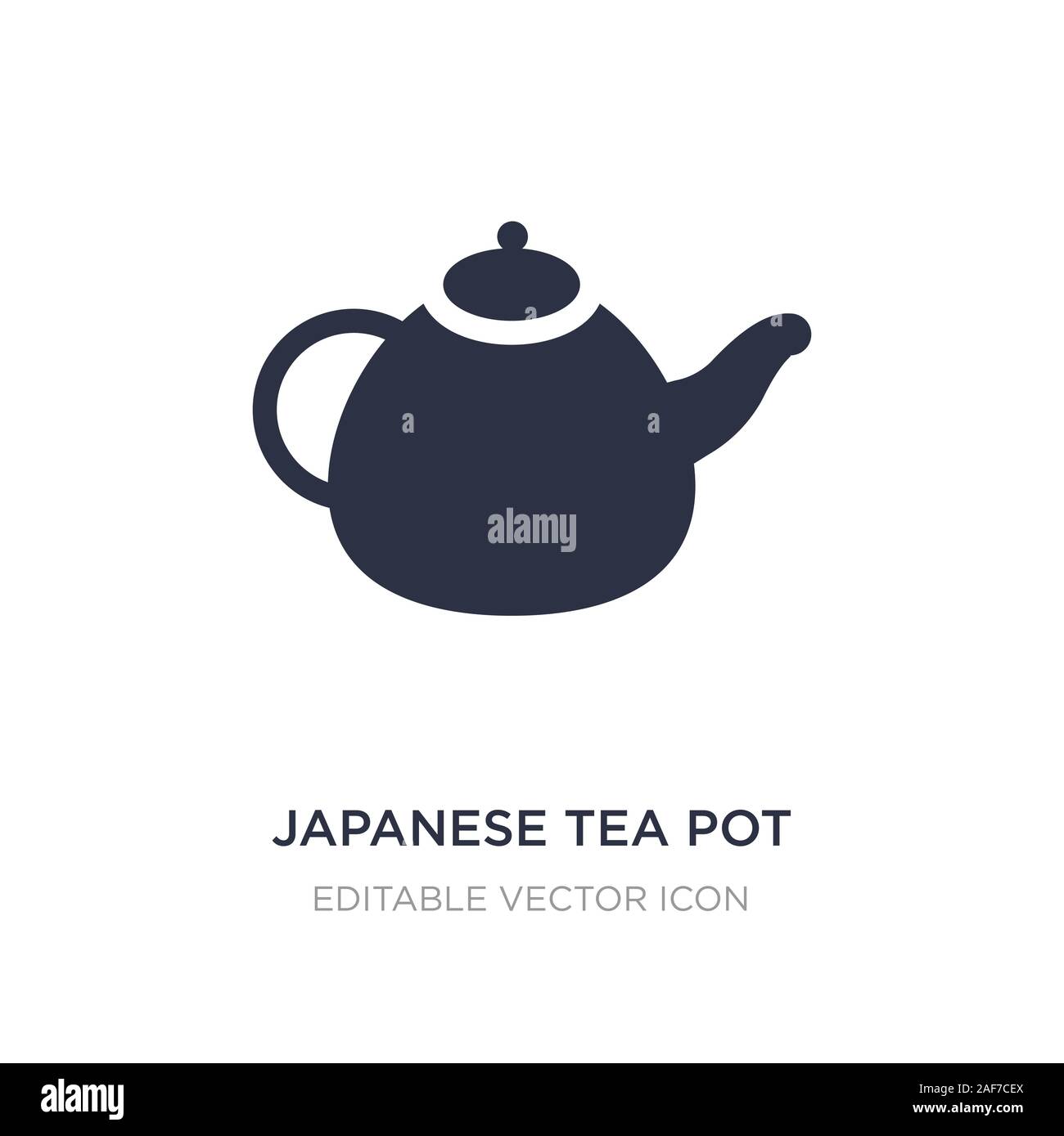 japanese tea pot icon on white background. Simple element illustration