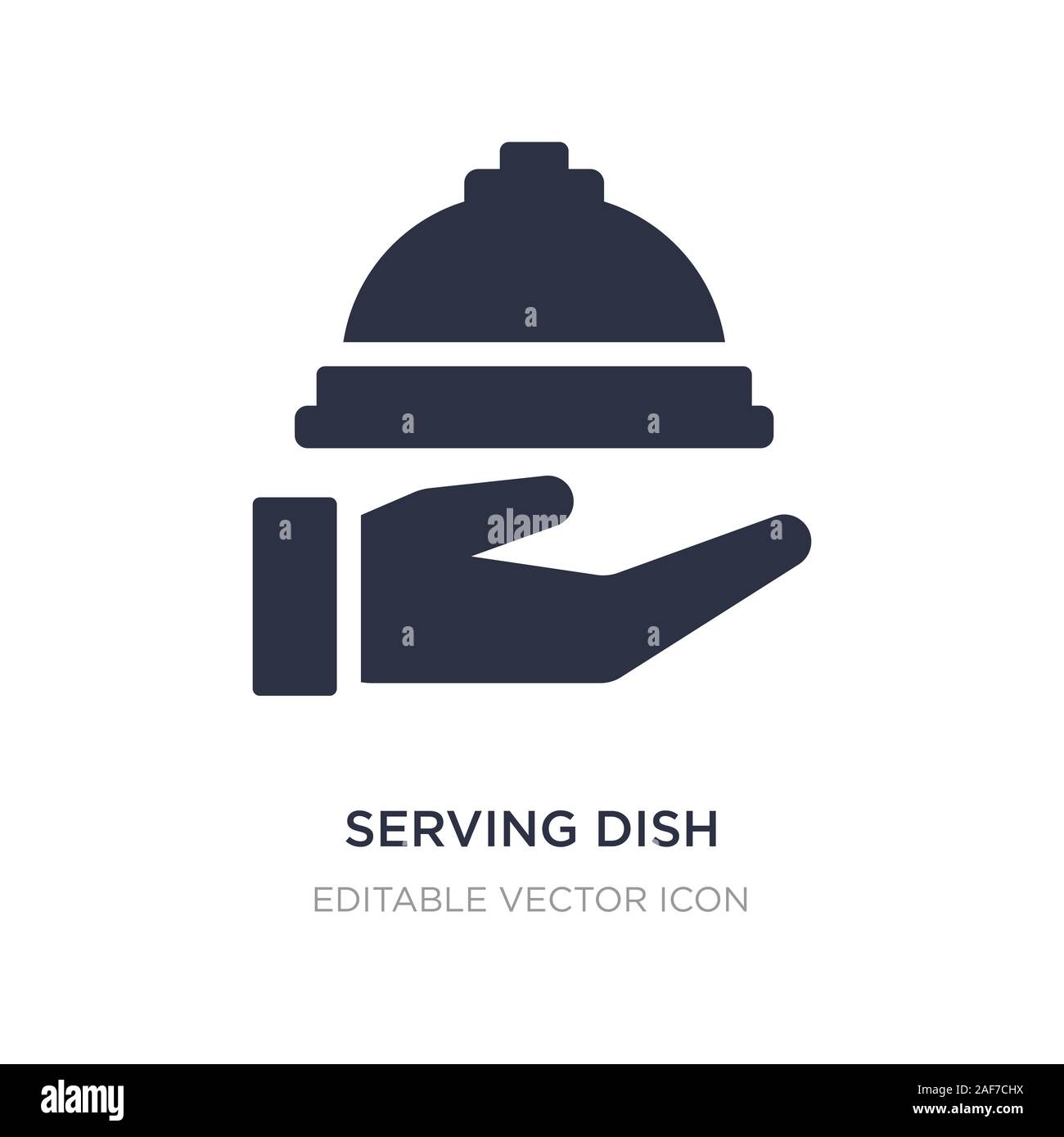 serving dish icon on white background. Simple element illustration from