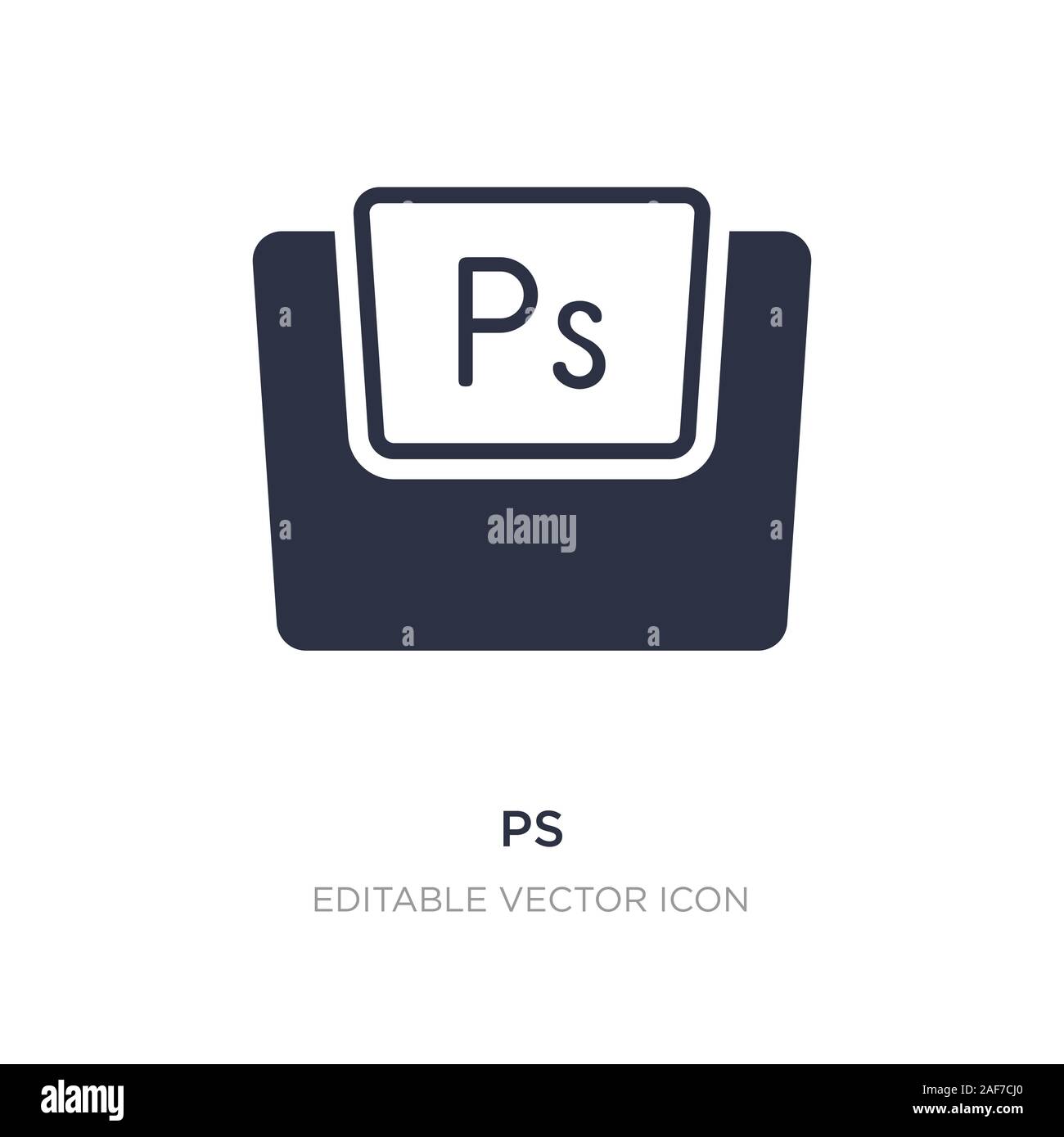 ps icon on white background. Simple element illustration from Files and ...
