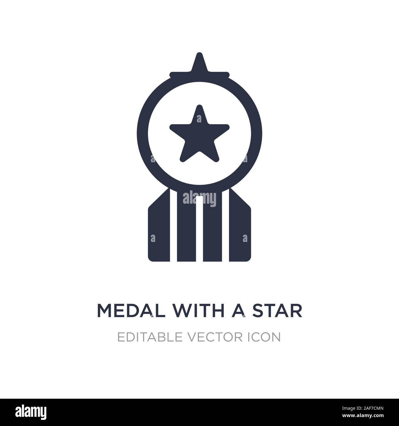 medal with a star icon on white background. Simple element illustration ...