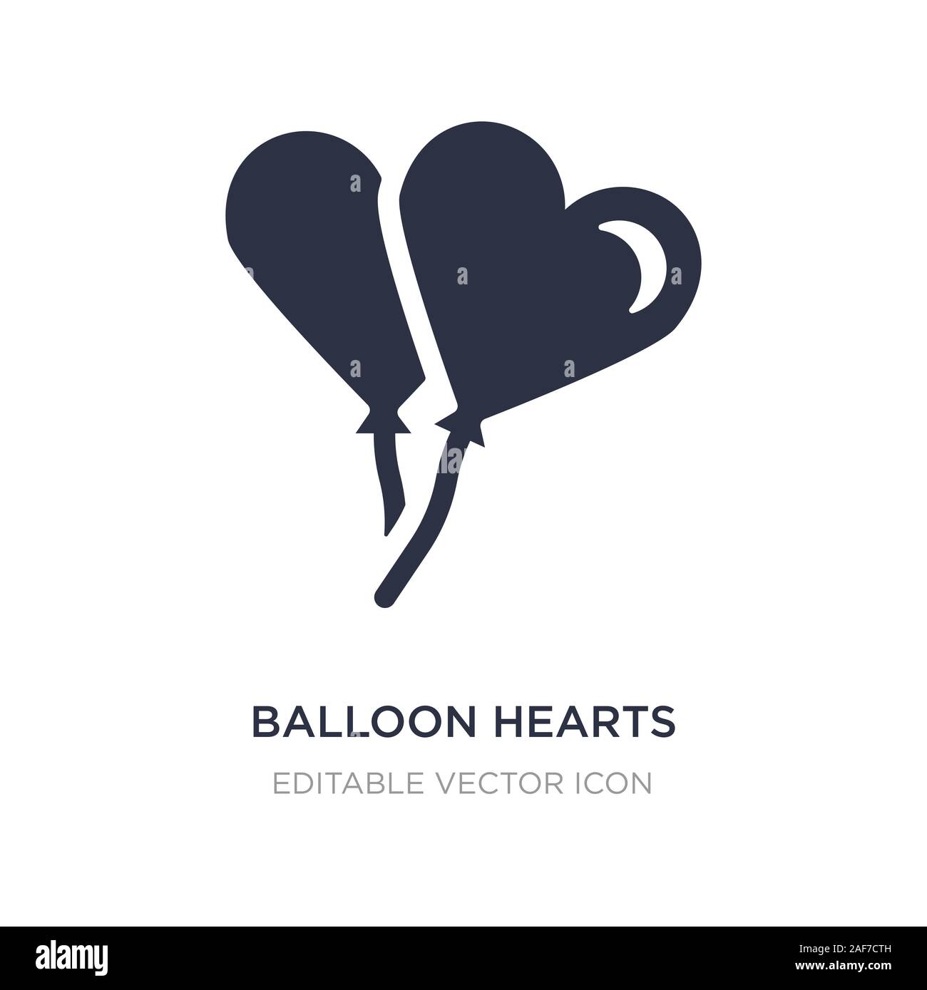 balloon hearts icon on white background. Simple element illustration from Gaming concept. balloon hearts icon symbol design. Stock Vector