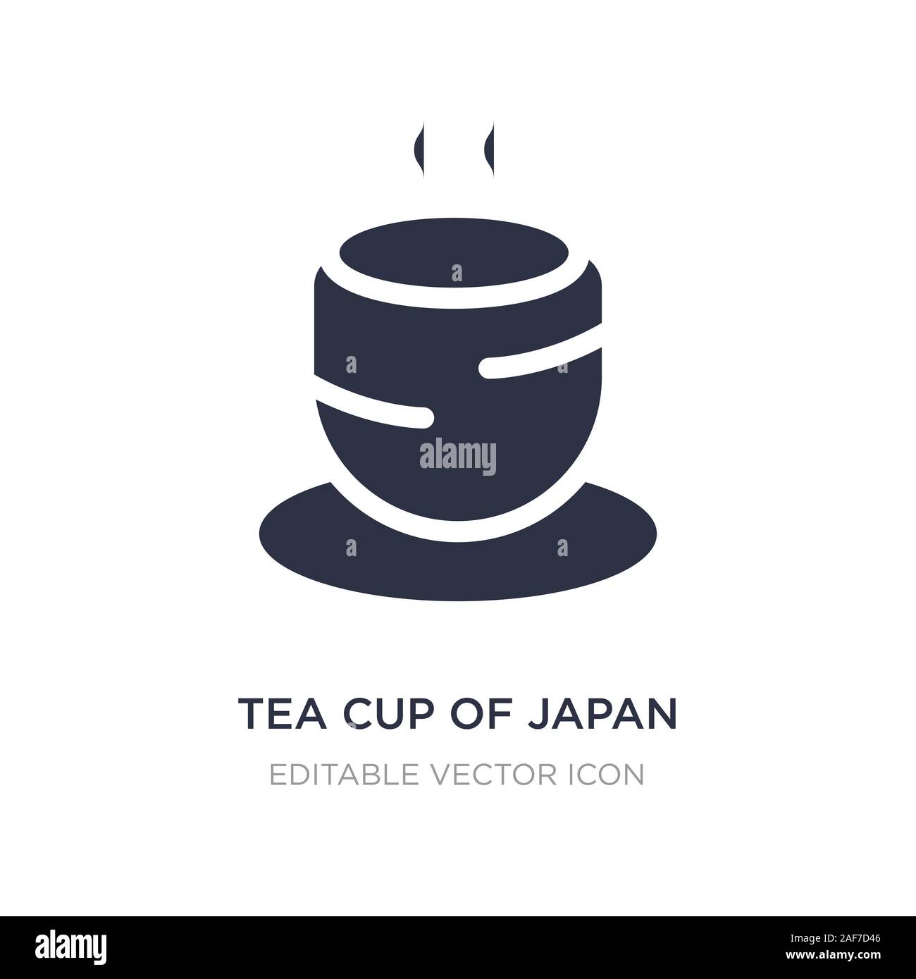 tea cup of japan icon on white background. Simple element illustration
