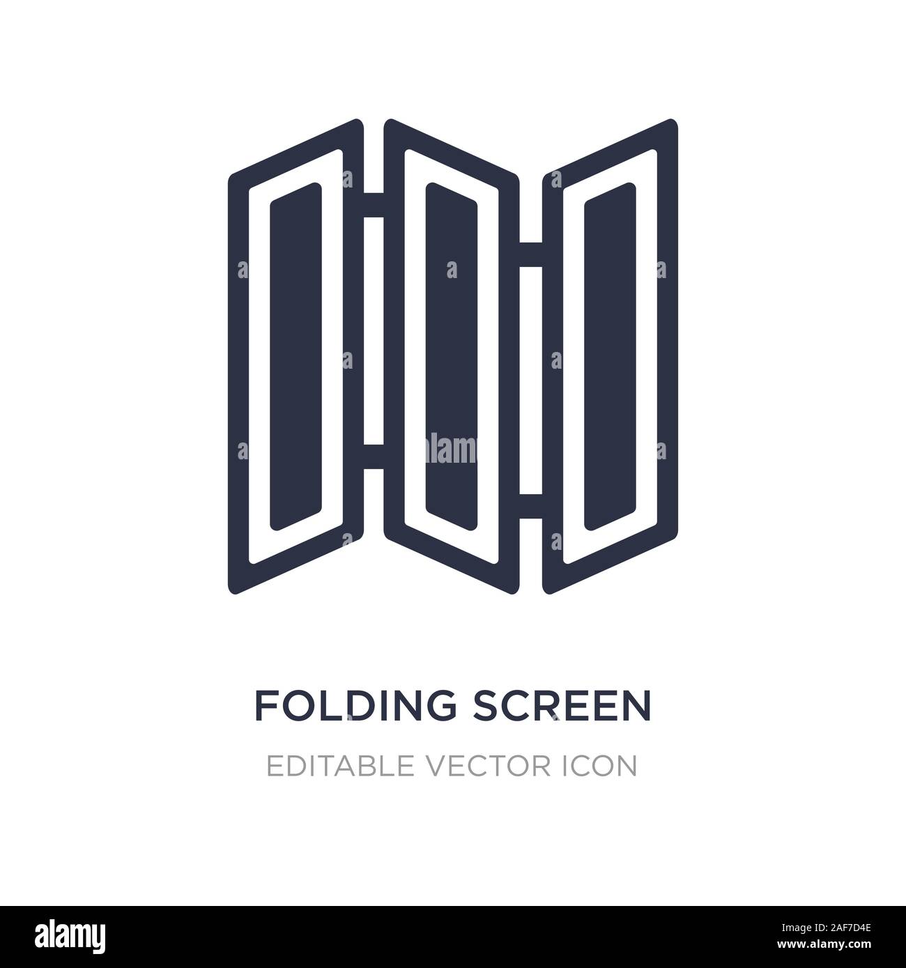 folding screen icon on white background. Simple element illustration