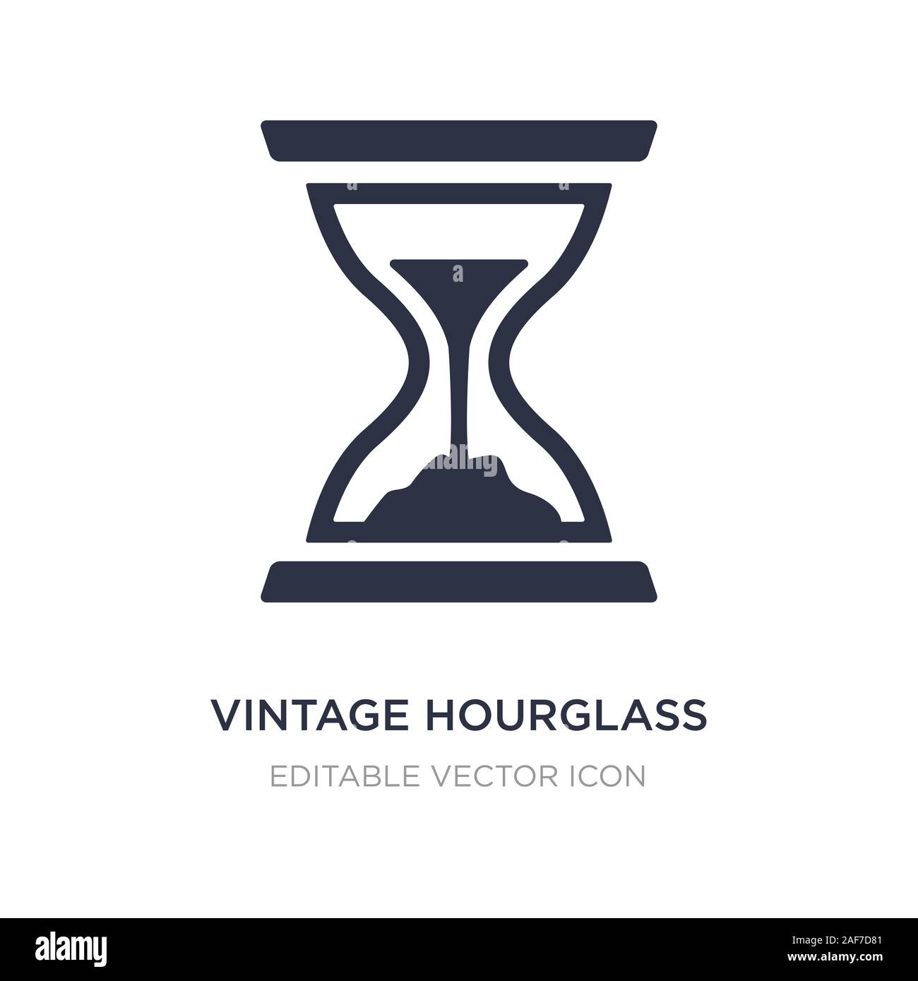 vintage hourglass icon on white background. Simple element illustration ...