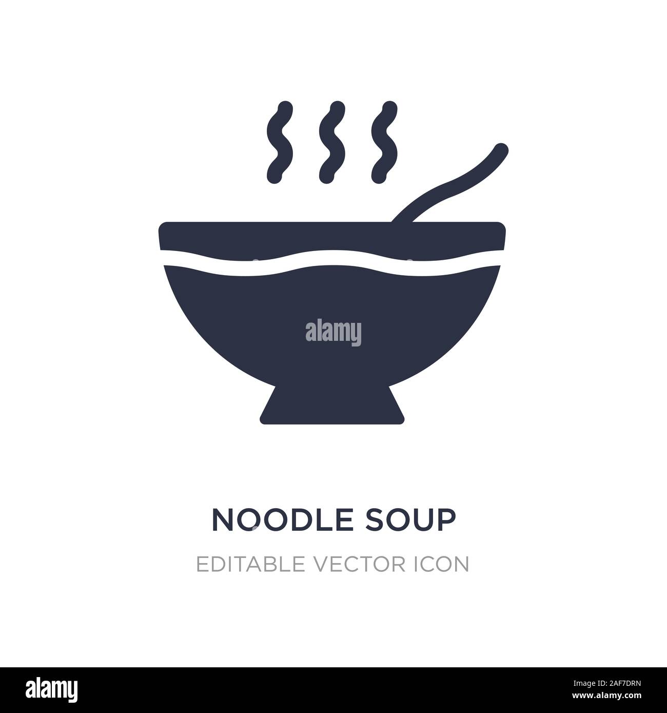 noodle soup icon on white background. Simple element illustration from