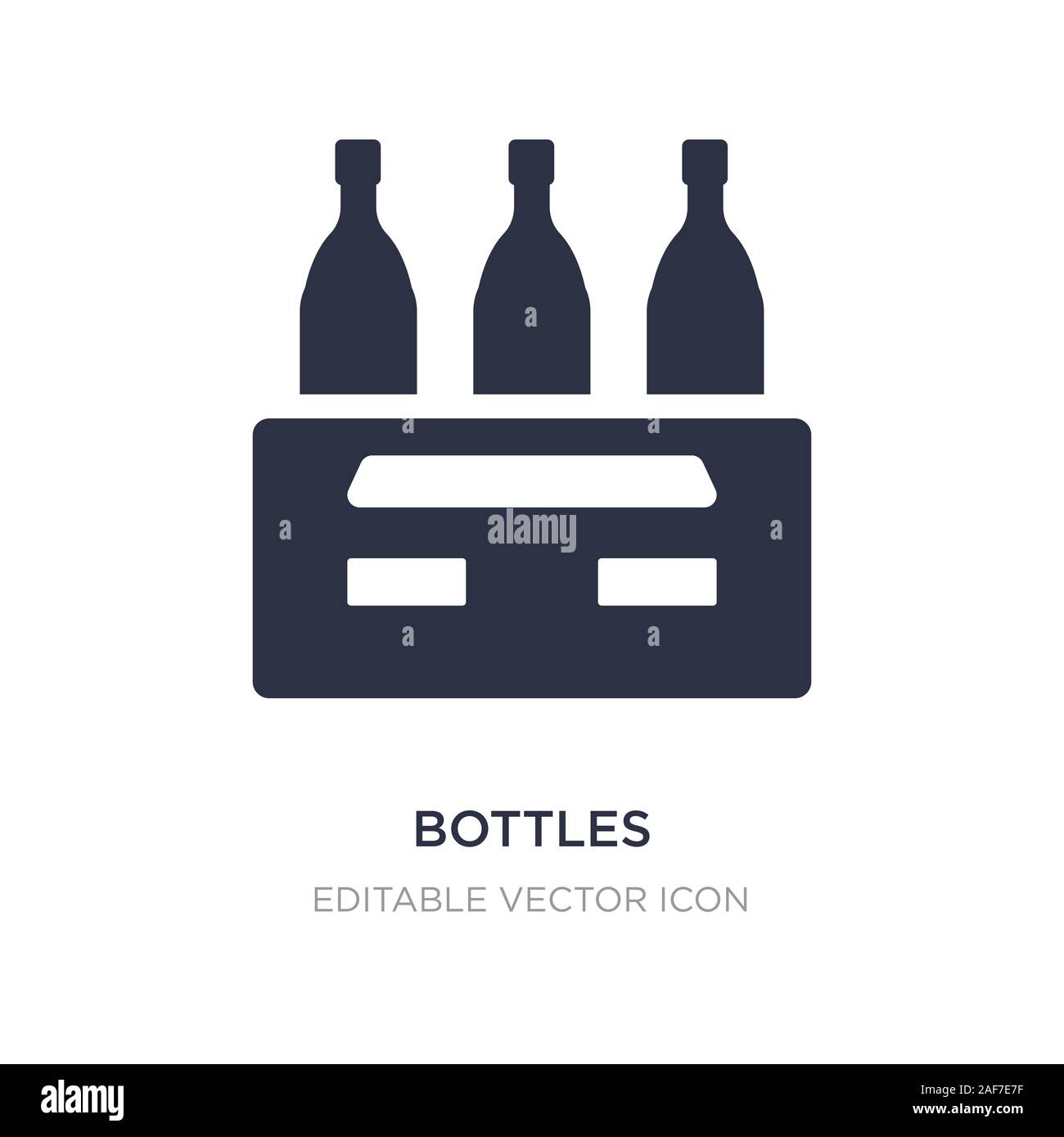 bottles icon on white background. Simple element illustration from