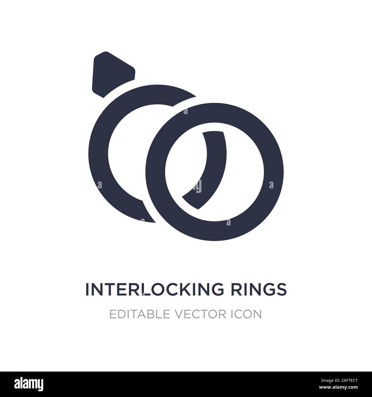 interlocking rings icon on white background. Simple element illustration from General concept. interlocking rings icon symbol design. Stock Vector