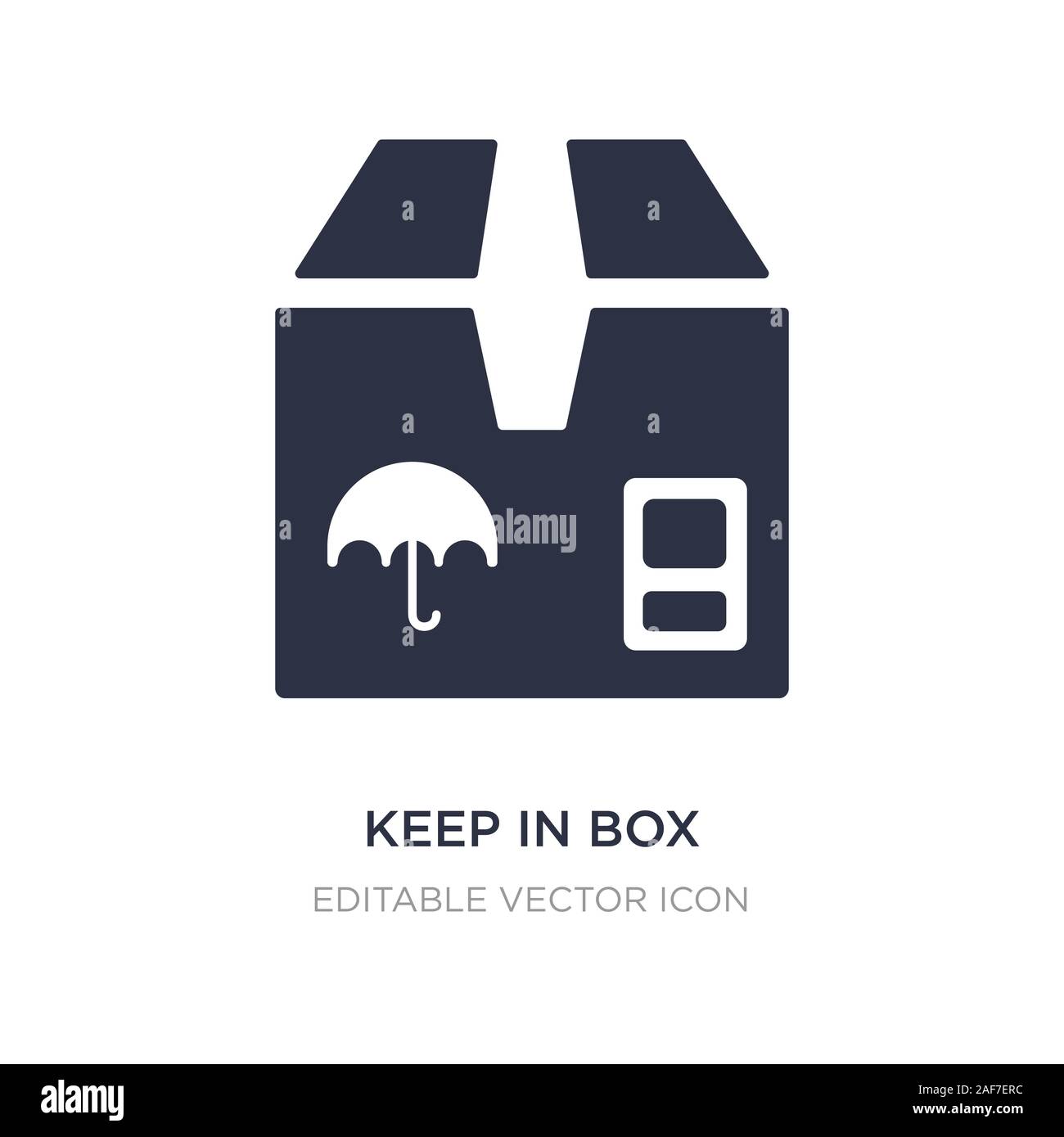 keep in box icon on white background. Simple element illustration from General concept. keep in box icon symbol design. Stock Vector