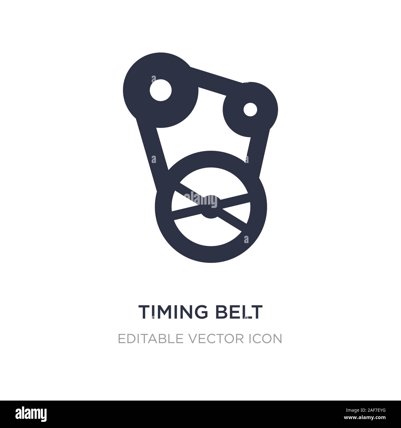 timing belt icon on white background. Simple element illustration from