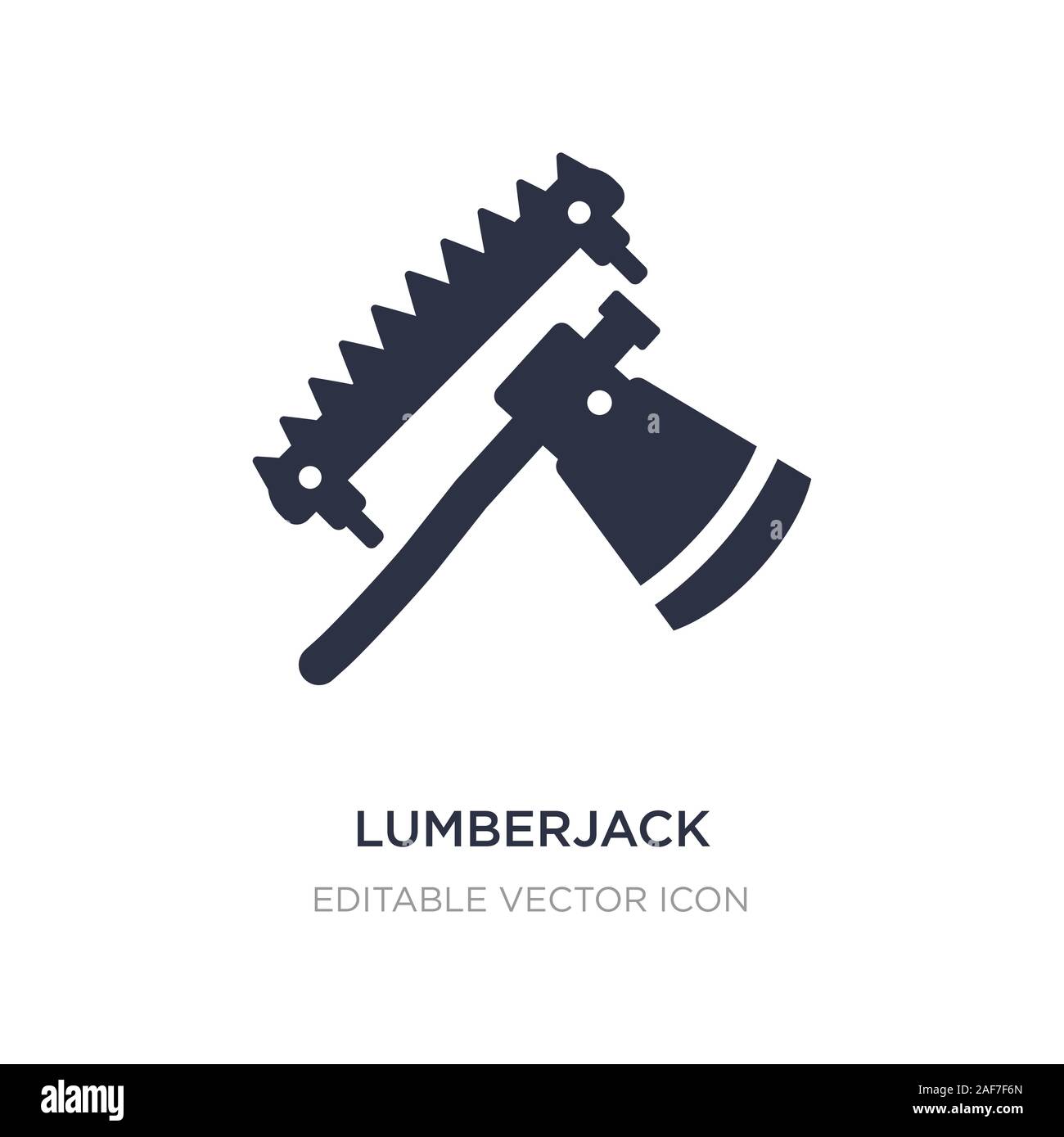 lumberjack icon on white background. Simple element illustration from