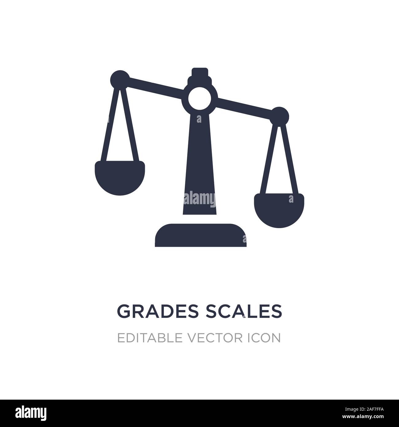 grades scales icon on white background. Simple element illustration