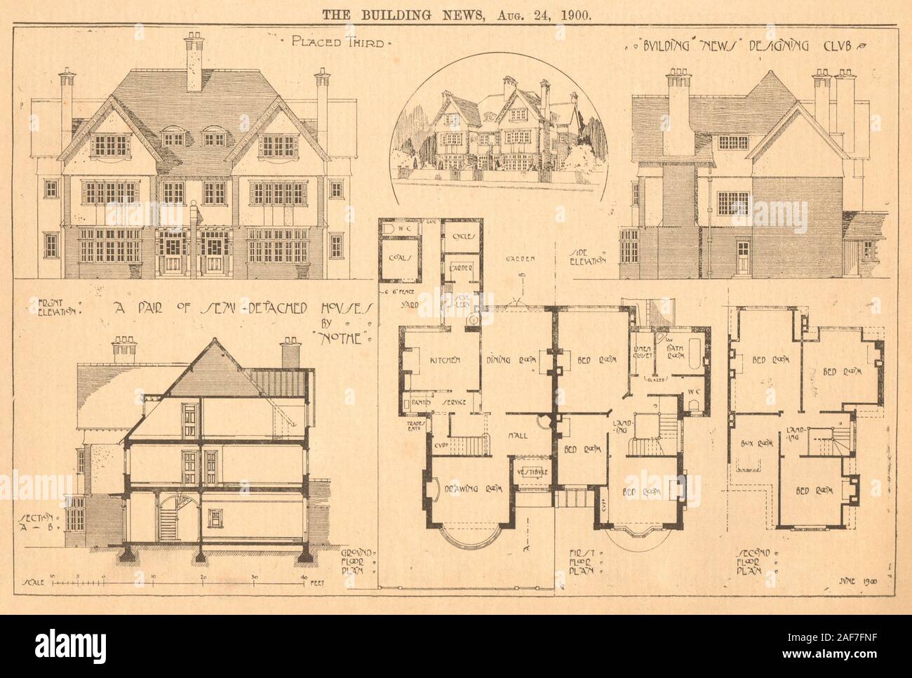 A Pair Of Semi Detached House By Nothe Floor Plans 1900 Old