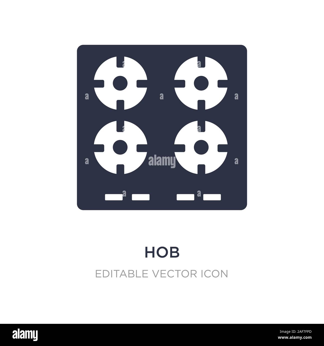 hob icon on white background. Simple element illustration from General concept. hob icon symbol design. Stock Vector