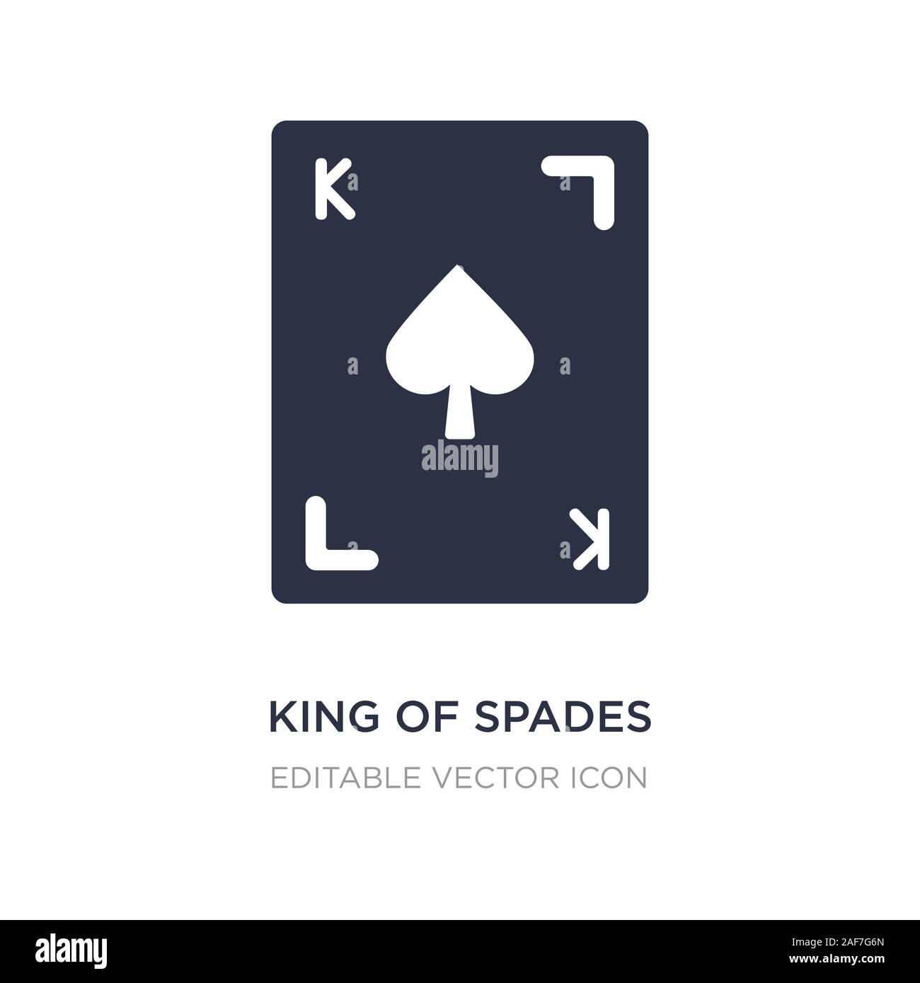 King Of Spades Icon On White Background Simple Element Illustration From Gaming Concept King Of Spades Icon Symbol Design Stock Vector Image Art Alamy