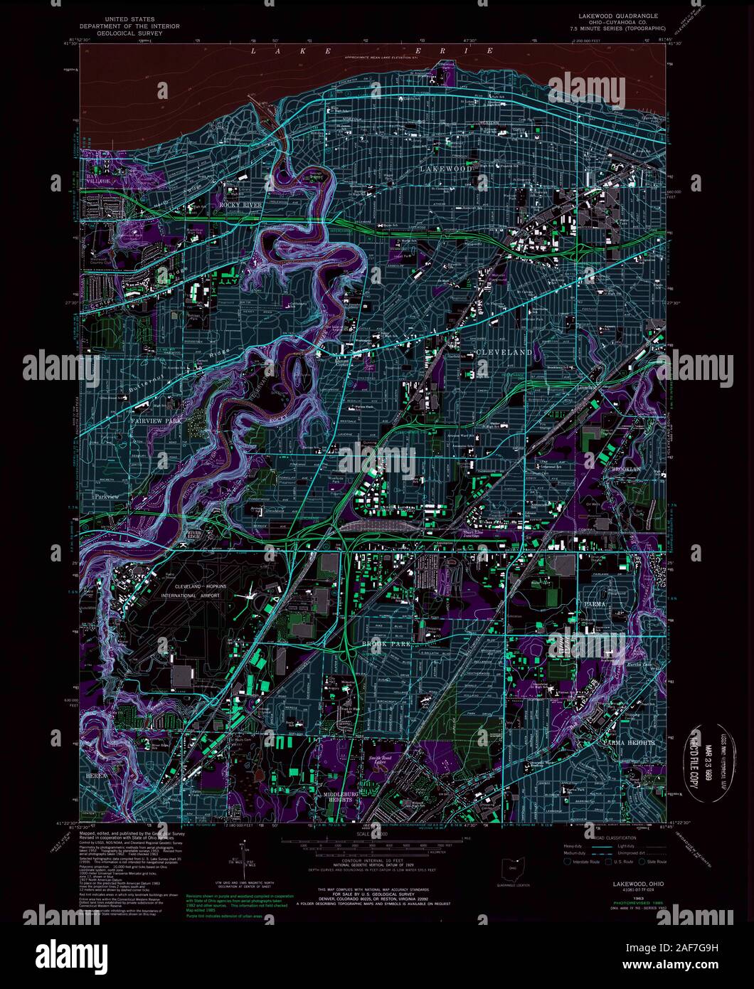 Lakewood ohio map hires stock photography and images Alamy