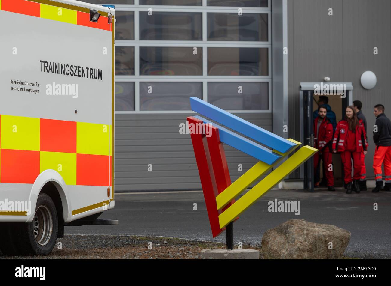 Windischeschenbach, Germany. 13th Dec, 2019. The Bavarian Centre for Special Applications. In the new training and simulation centre of the Bavarian aid organisations, mission leaders and executives will be practicing for example for amok and terror situations. Credit: Armin Weigel/dpa/Alamy Live News Stock Photo