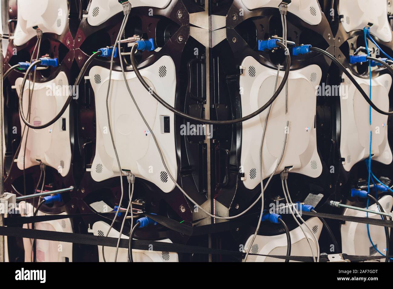 Modular LED display for a display screen wall to project video walls on