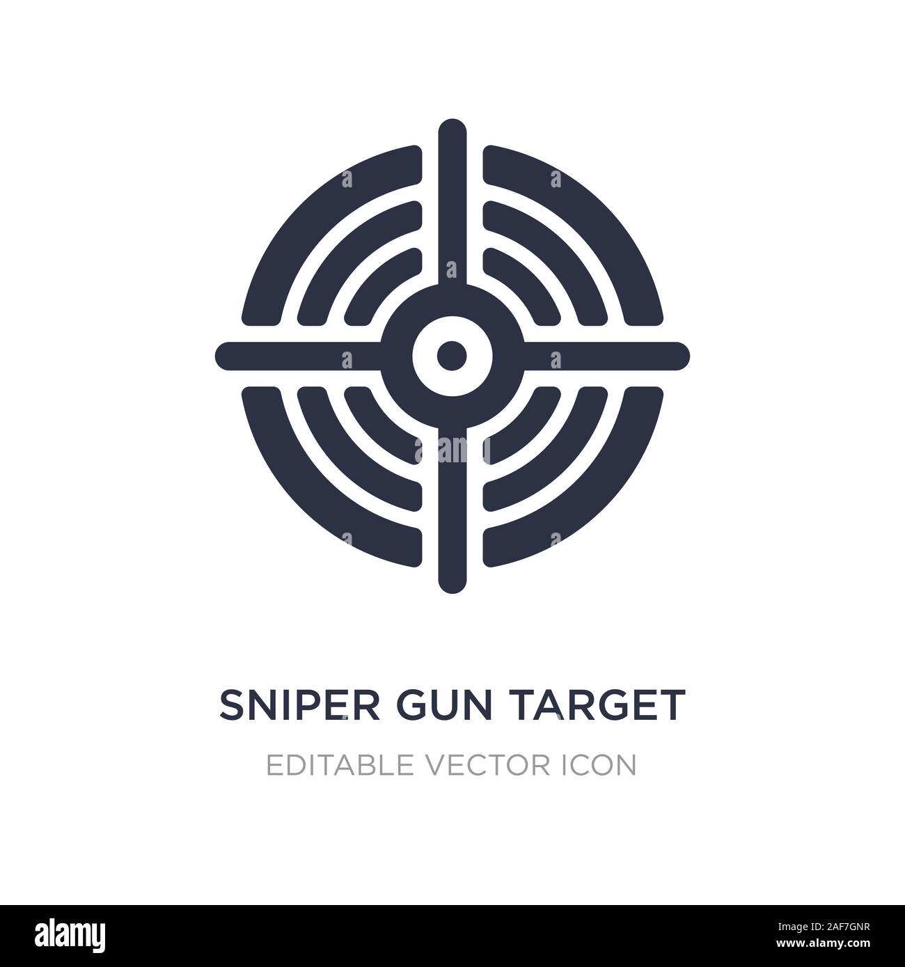 sniper gun target icon on white background. Simple element illustration