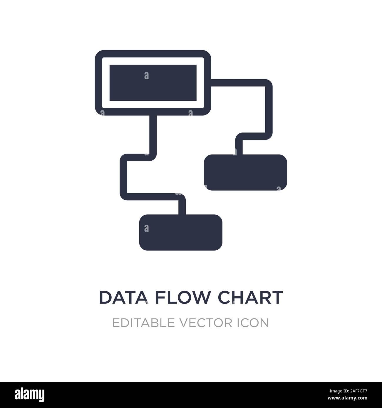 data flow chart icon on white background. Simple element illustration ...