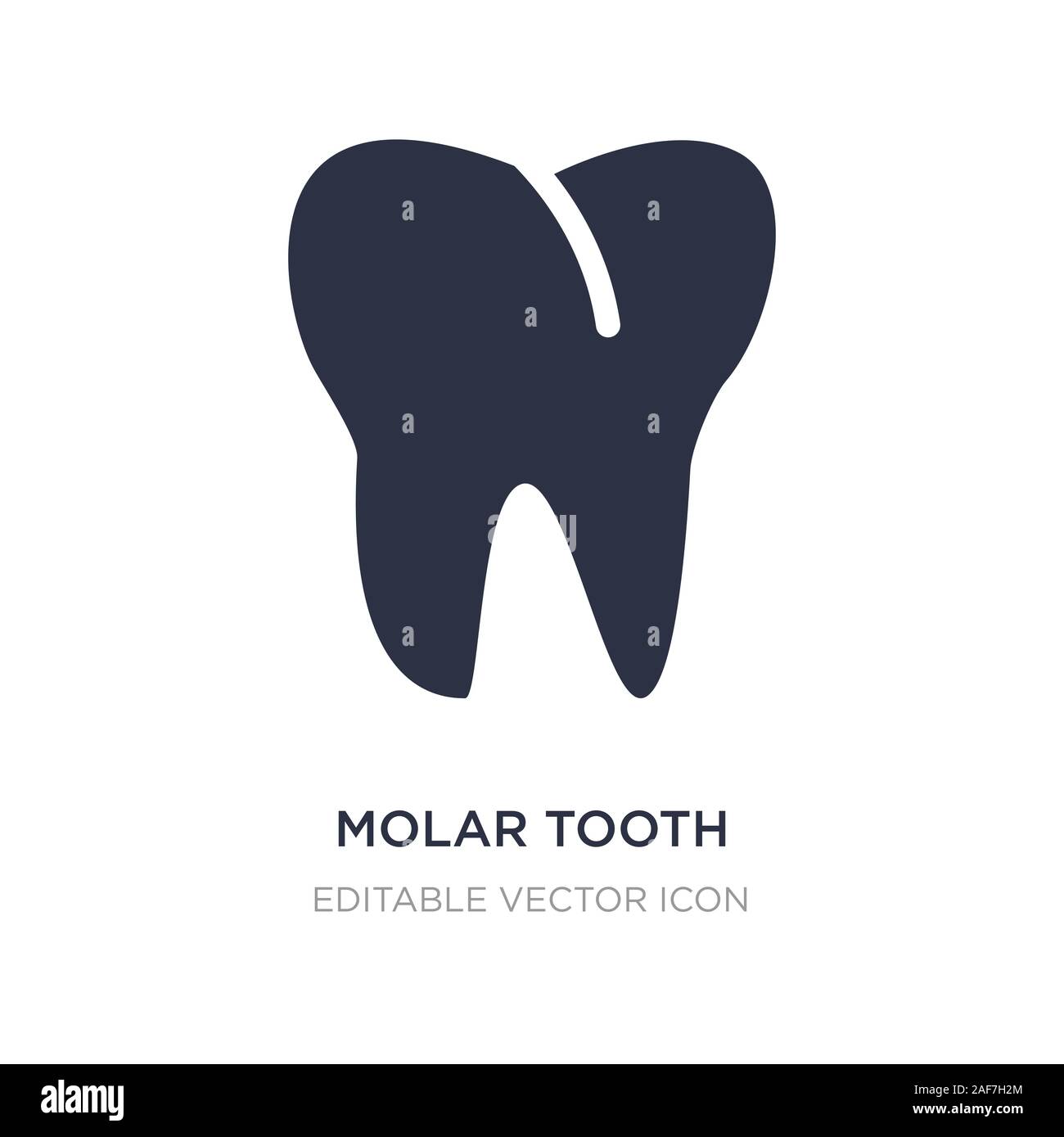 molar tooth icon on white background. Simple element illustration from