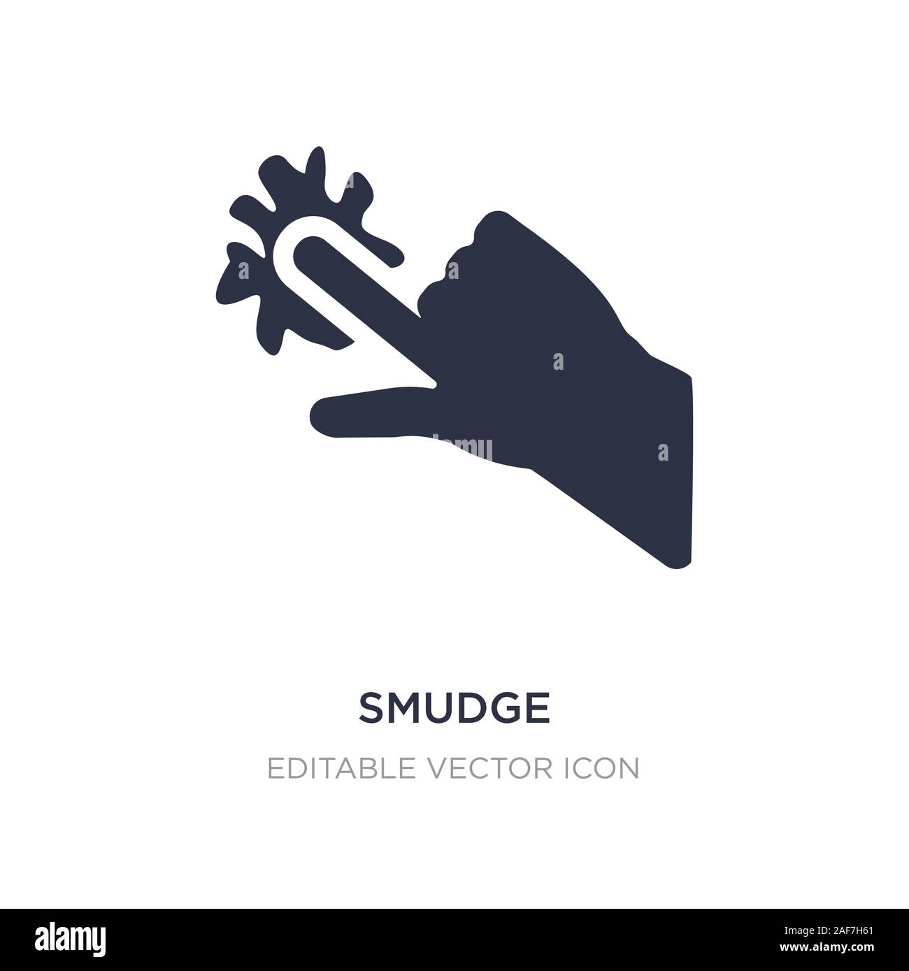 smudge icon on white background. Simple element illustration from
