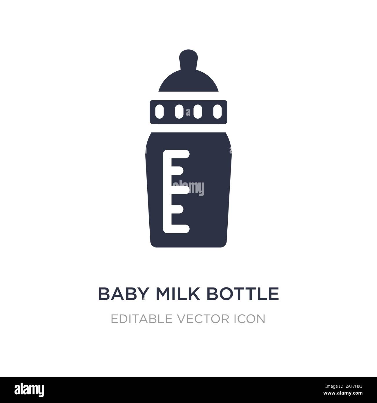 baby milk bottle icon on white background. Simple element illustration ...