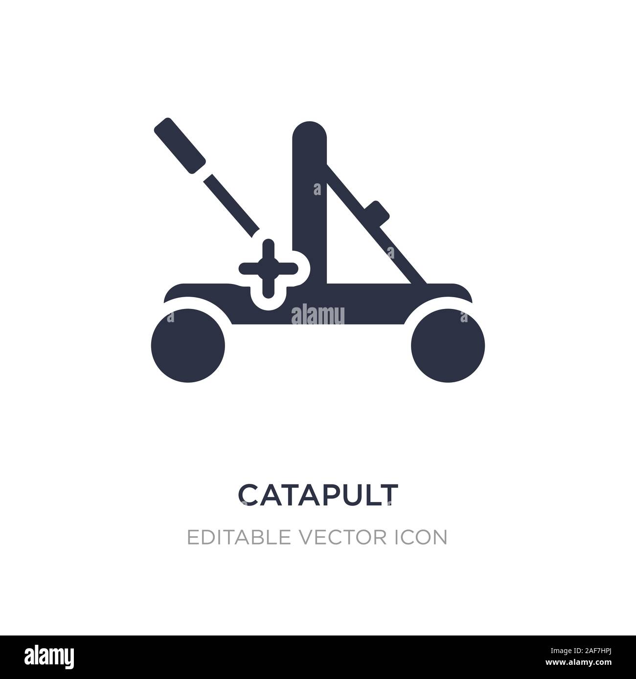 catapult icon on white background. Simple element illustration from Miscellaneous concept. catapult icon symbol design. Stock Vector