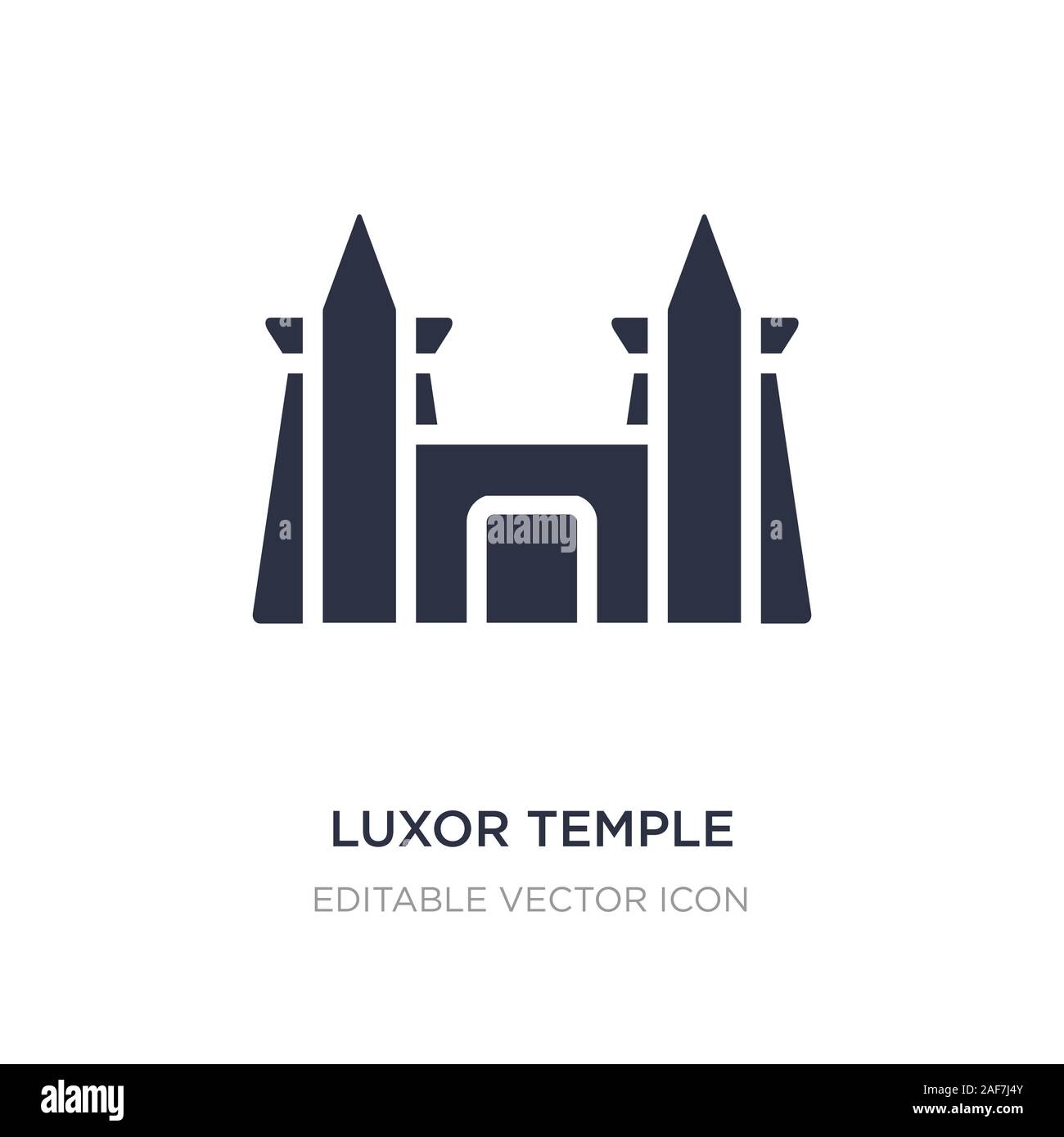 luxor temple icon on white background. Simple element illustration from Monuments concept. luxor temple icon symbol design. Stock Vector