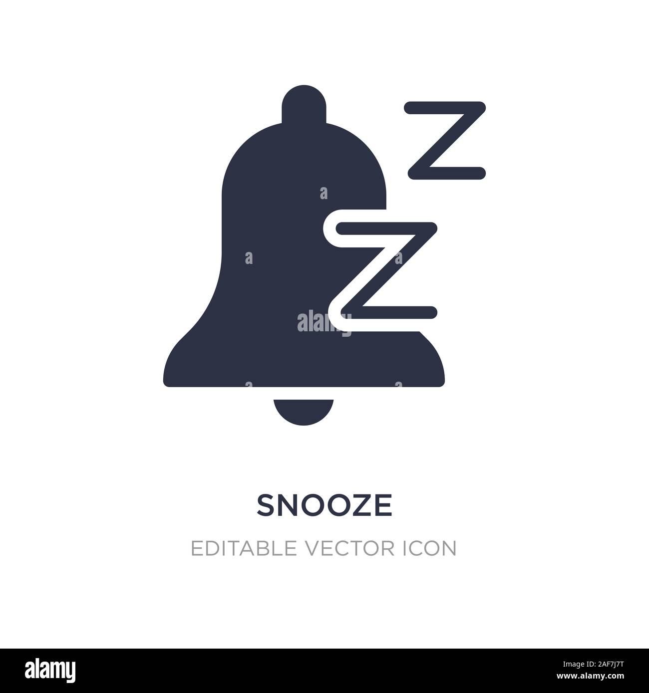 snooze icon on white background. Simple element illustration from