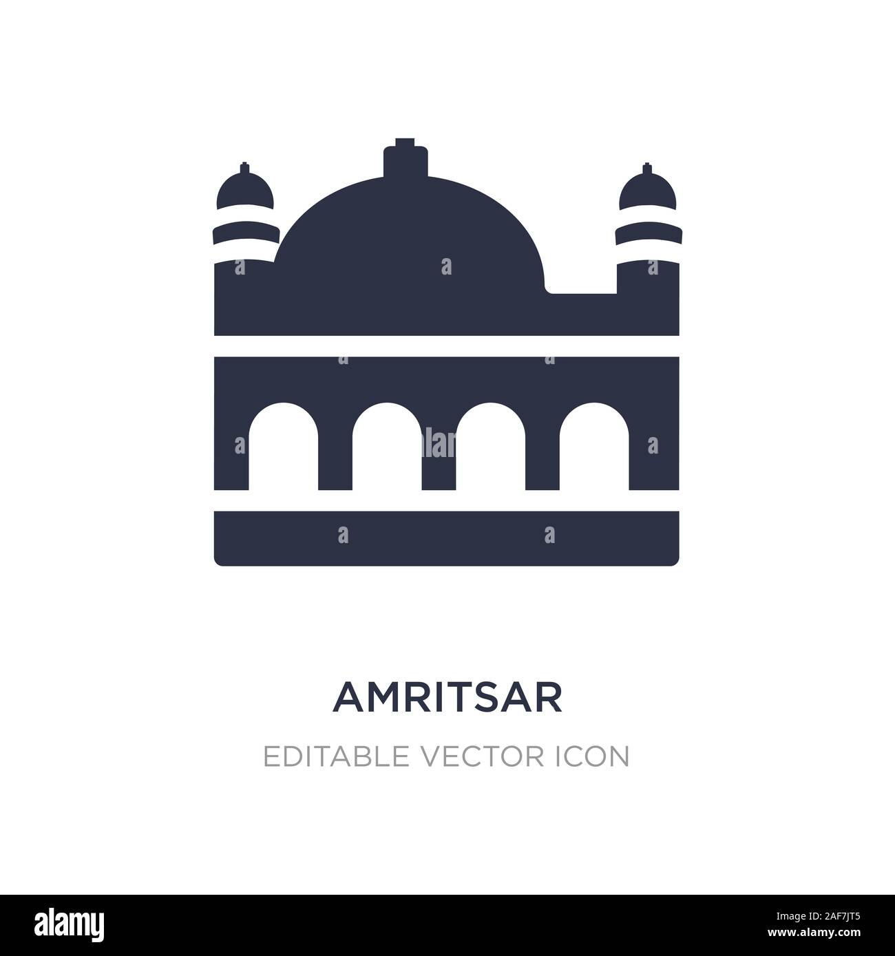 amritsar icon on white background. Simple element illustration from Monuments concept. amritsar icon symbol design. Stock Vector