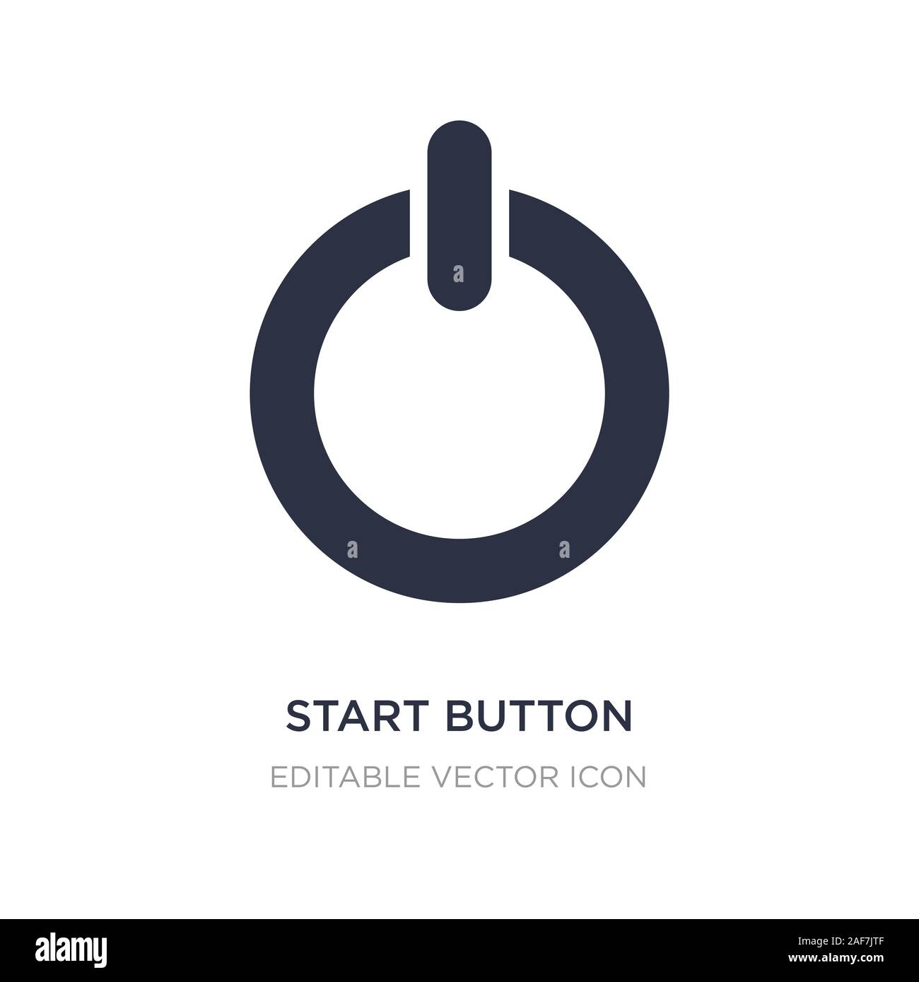 start button icon on white background. Simple element illustration from