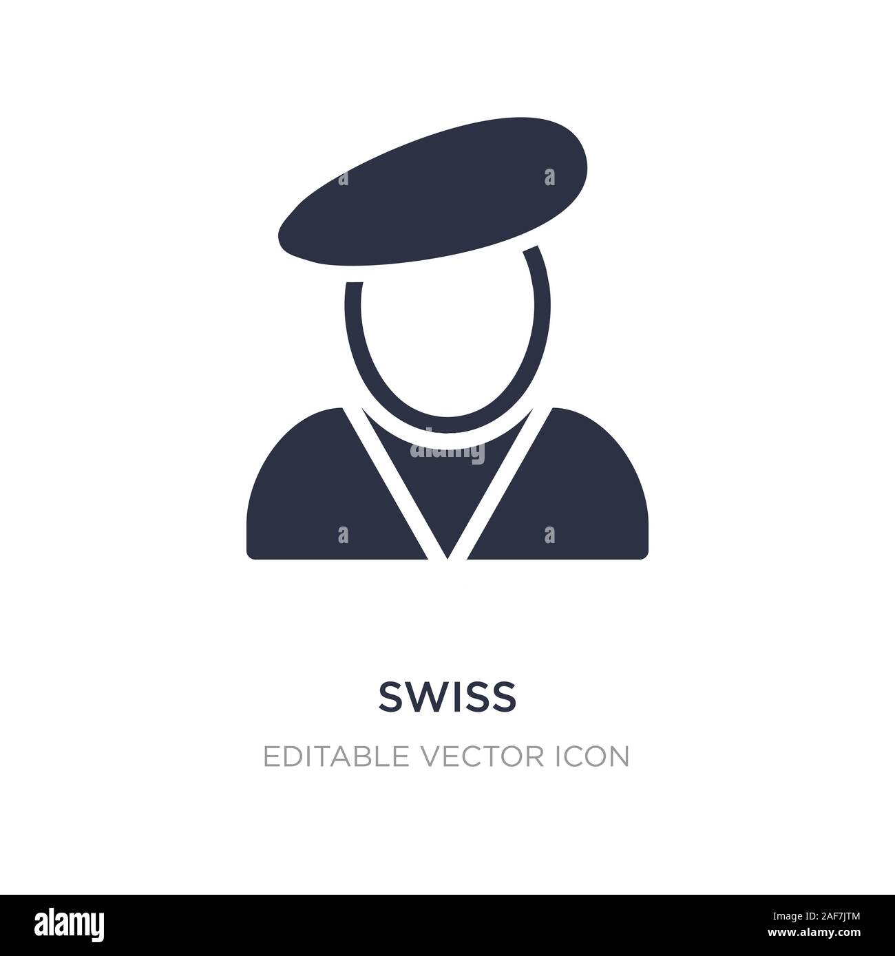 swiss icon on white background. Simple element illustration from Miscellaneous concept. swiss icon symbol design. Stock Vector