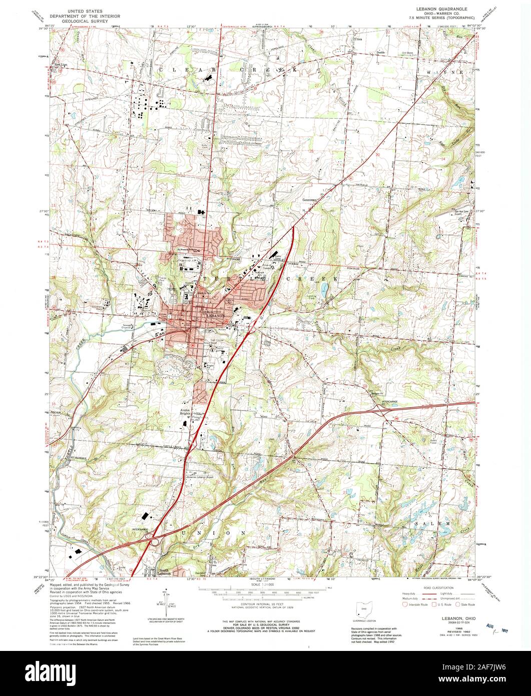 Map of lebanon ohio hires stock photography and images Alamy