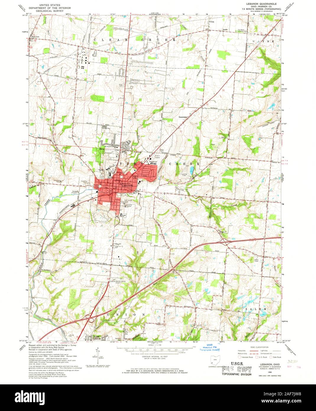 Lebanon ohio map hires stock photography and images Alamy