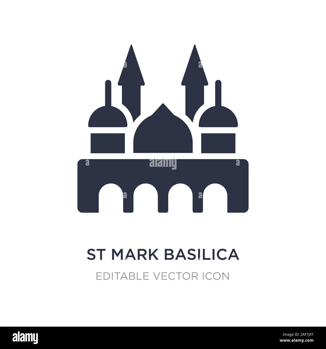 st mark basilica icon on white background. Simple element illustration