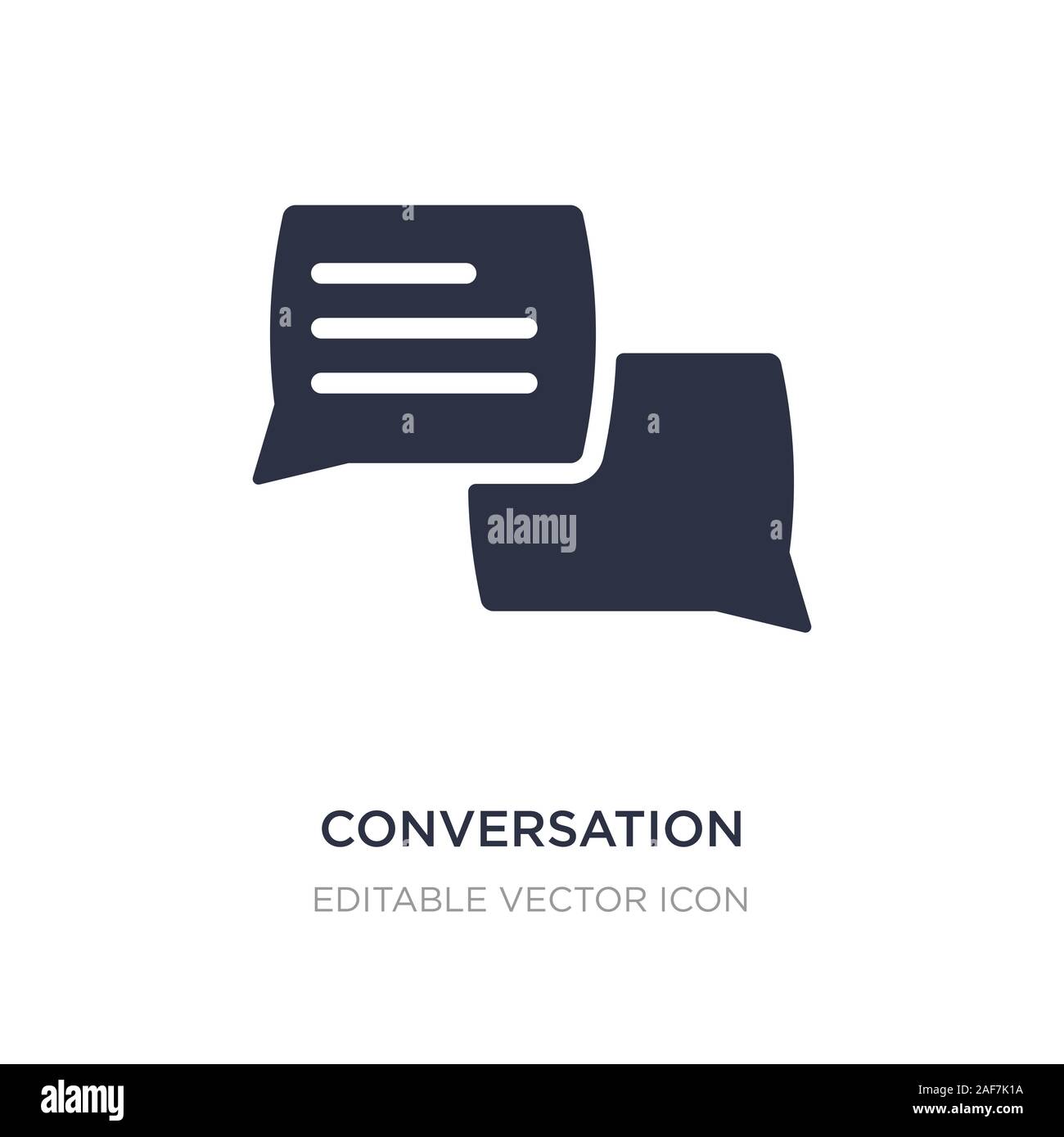 conversation speech bubbles icon on white background. Simple element ...