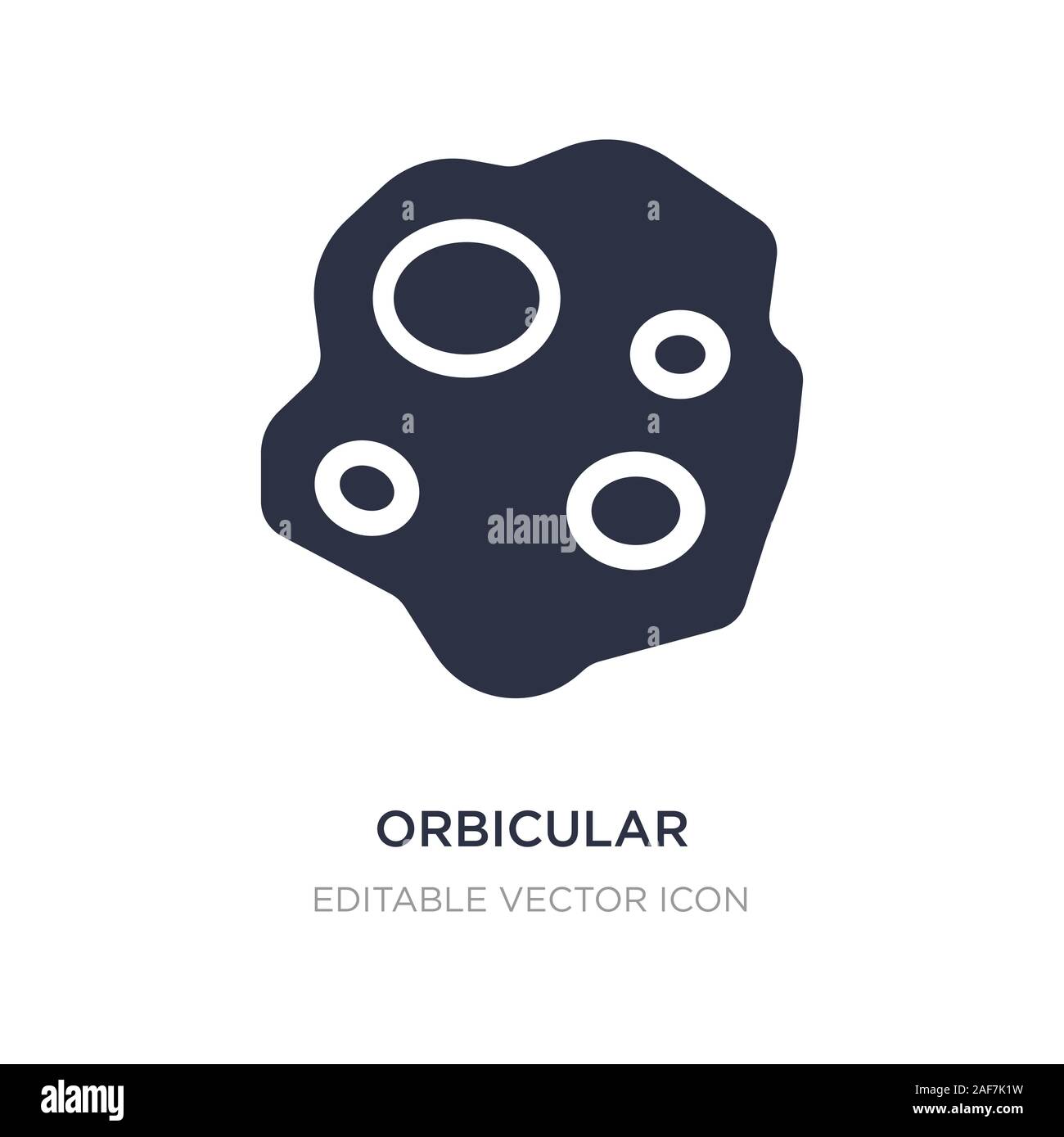 orbicular icon on white background. Simple element illustration from Nature concept. orbicular icon symbol design. Stock Vector