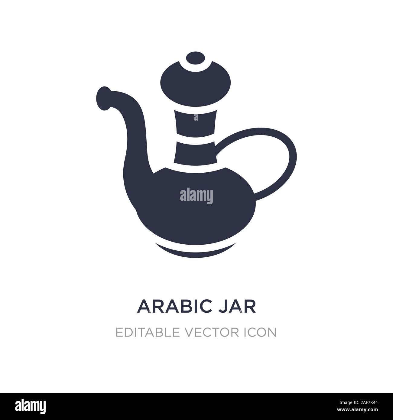 arabic jar icon on white background. Simple element illustration from