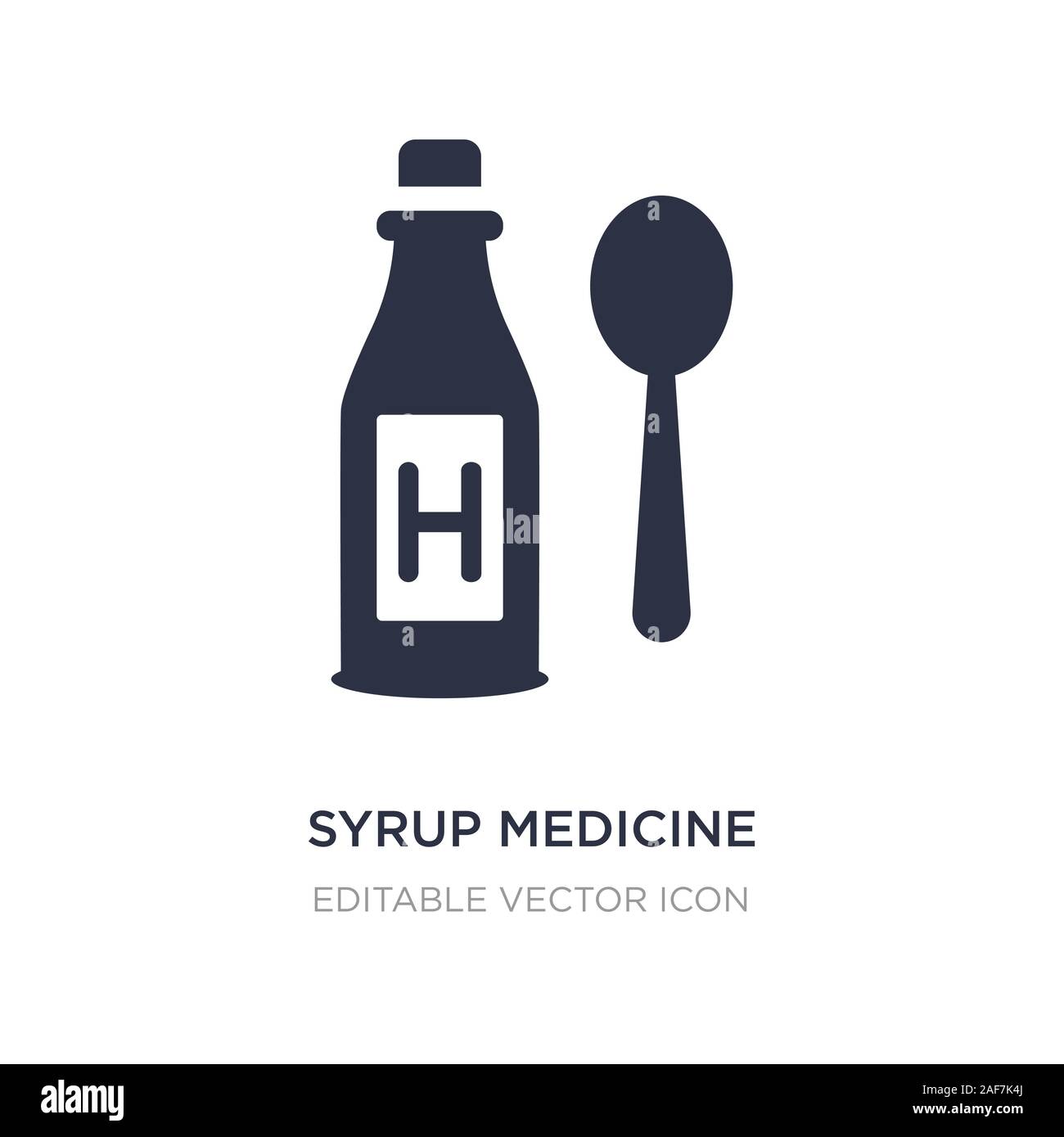 syrup medicine bottle icon on white background. Simple element
