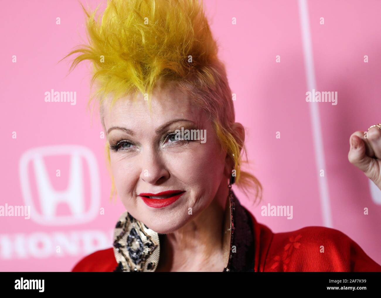 HOLLYWOOD, LOS ANGELES, CALIFORNIA, USA - DECEMBER 12: Singer Cyndi Lauper arrives at the 2019 Billboard Women In Music Presented By YouTube Music held at the Hollywood Palladium on December 12, 2019 in Hollywood, Los Angeles, California, United States. (Photo by Xavier Collin/Image Press Agency) Stock Photo