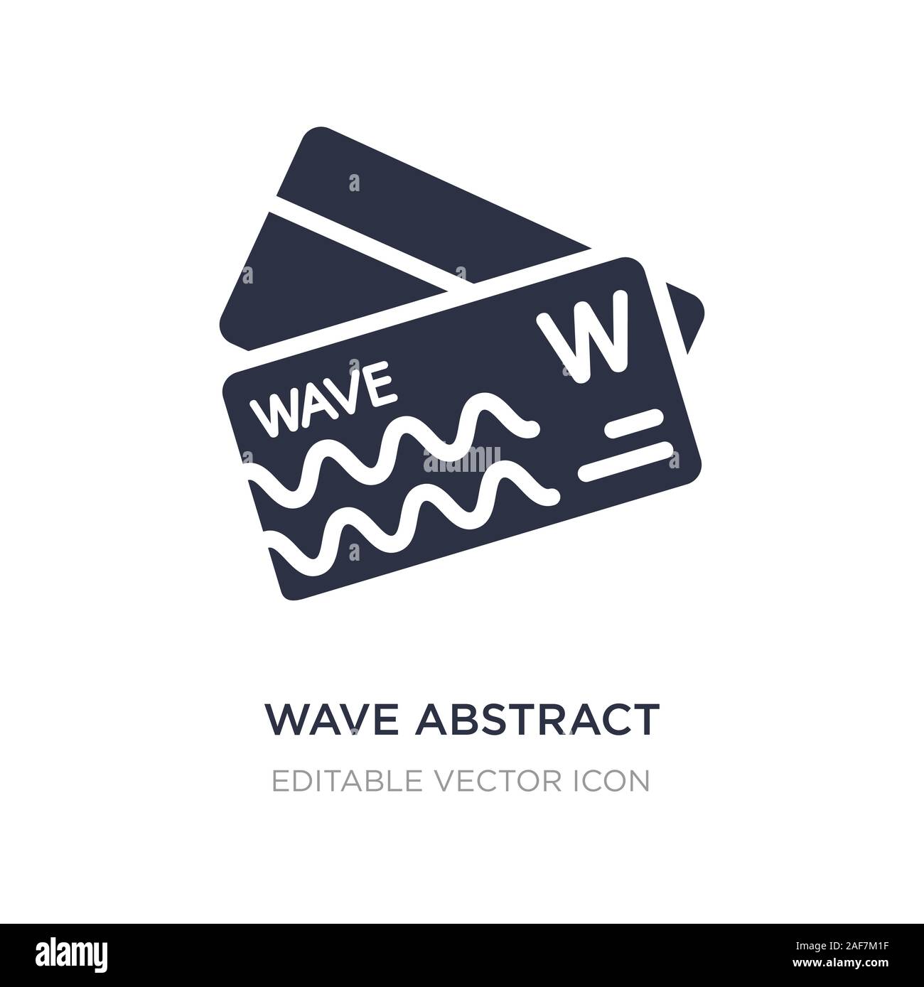 wave abstract business card icon on white background. Simple element ...